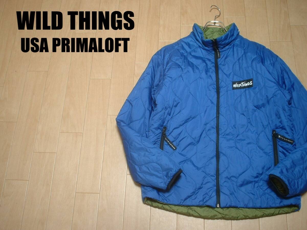 USA製WILD THINGSリバーシブルPRIMALOFT中綿パフジャケット米国製L正規ワイルドシングスプリマロフトMADE IN USAミリタリーECWCS拍卖