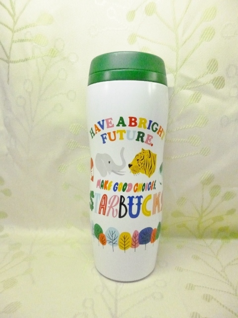 m2857 STARBUCKS スタバ スターバックス HAVE A BRIGHT FUTURE. カーヴドリサイクル真空二重構造ステンレスボトルホワイト 355ml拍卖