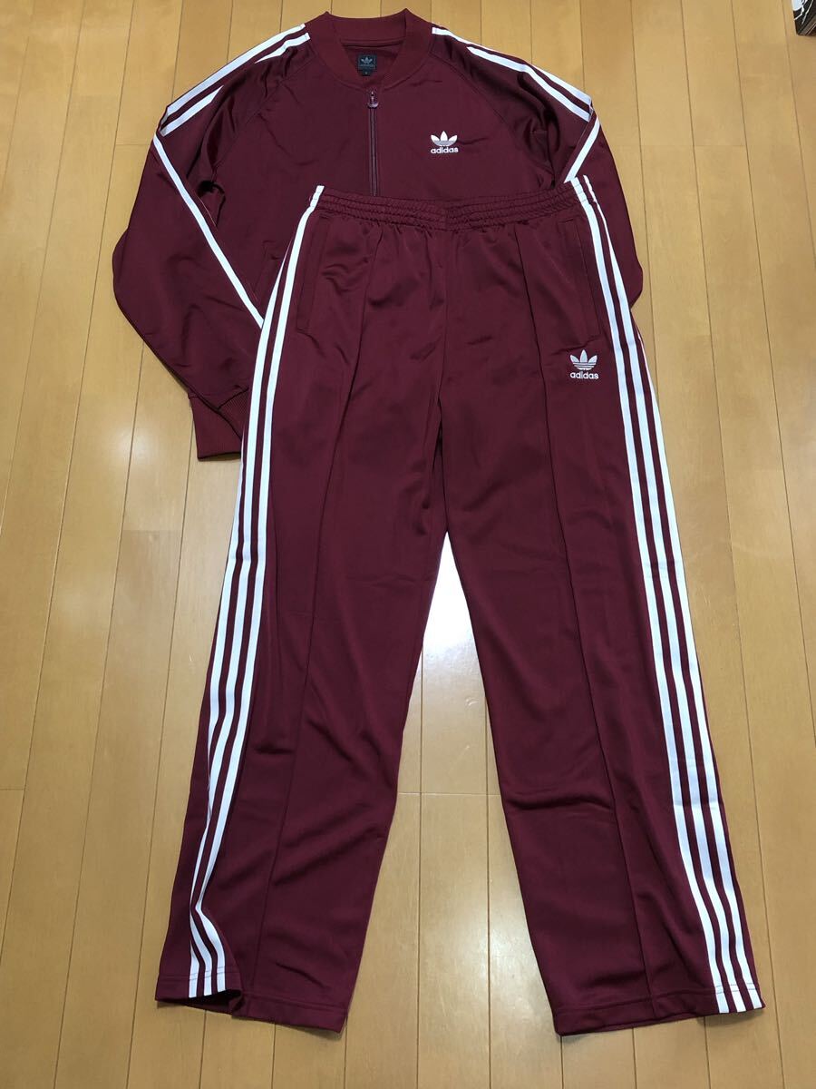 adidas アディダス トラックジャケット&パンツ 上下 使用済み エンジ拍卖