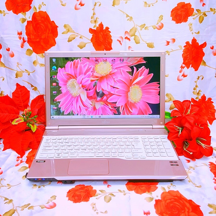 大人気ピンク/新型Windows11搭載/オフィス/動画編集/ZOOM/ 富士通/ 爆速SSD256/ DVD焼き/ DVDドライブ拍卖