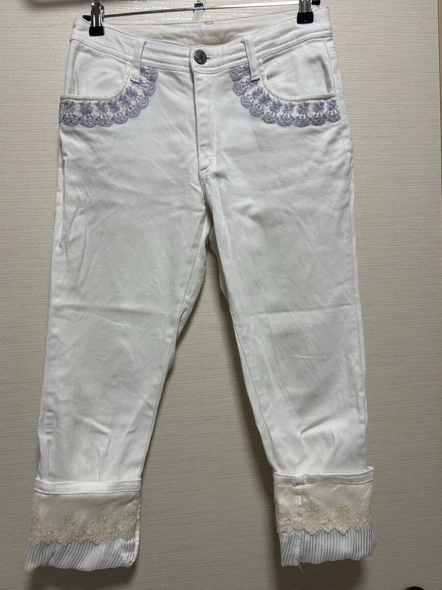 axesfemme (アクシーズファム)白パンツ 7分丈 ホワイト パンツ拍卖