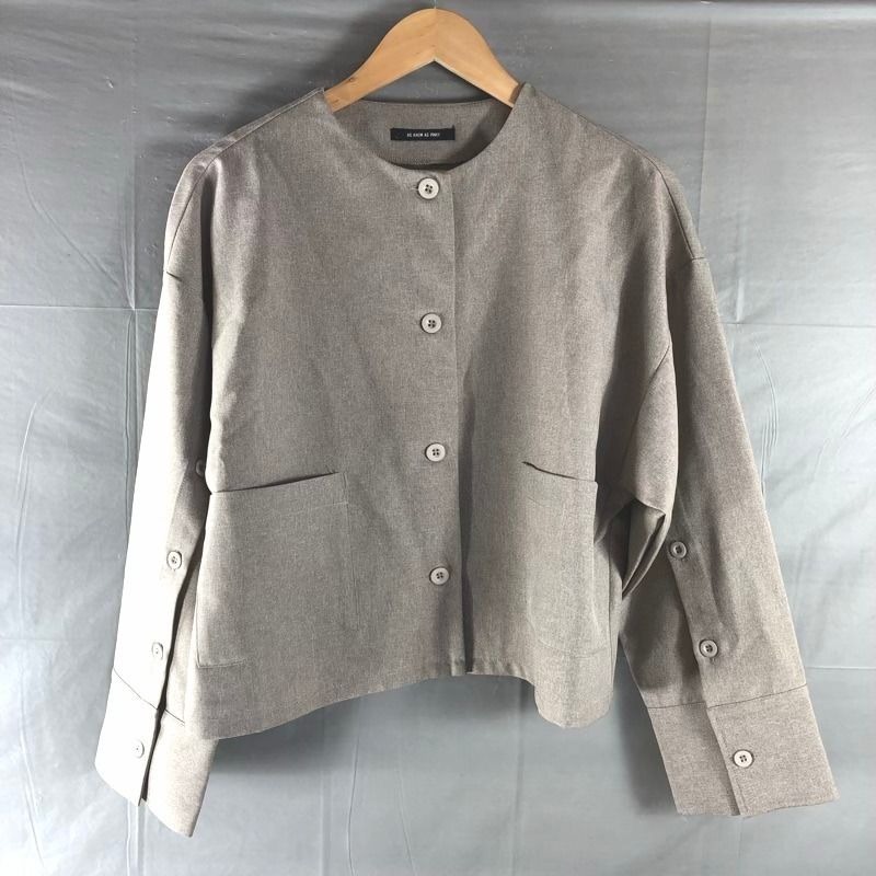 アズノゥアズピンキー AS KNOW AS PINKY ジャケット ノーカラー 袖デザイン ベージュ Fサイズ 2025091000164拍卖