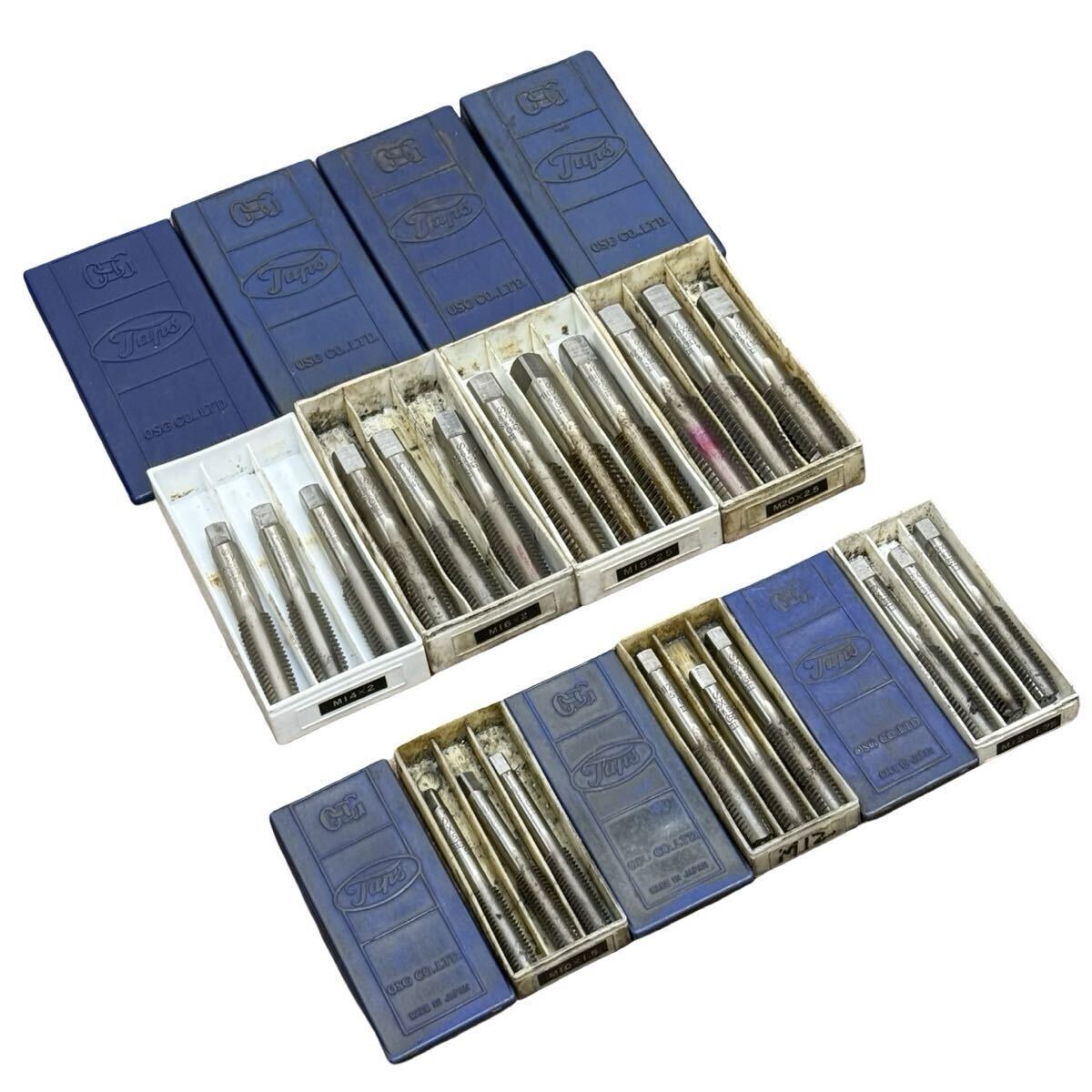 21本セット■OSG ハンドタップ M20×2.5 M18×2.5 M16×2 M14×2 M12×1.75 M10×1.5 オーエスジー まとめて 中古品■兵庫県姫路市発 C4拍卖
