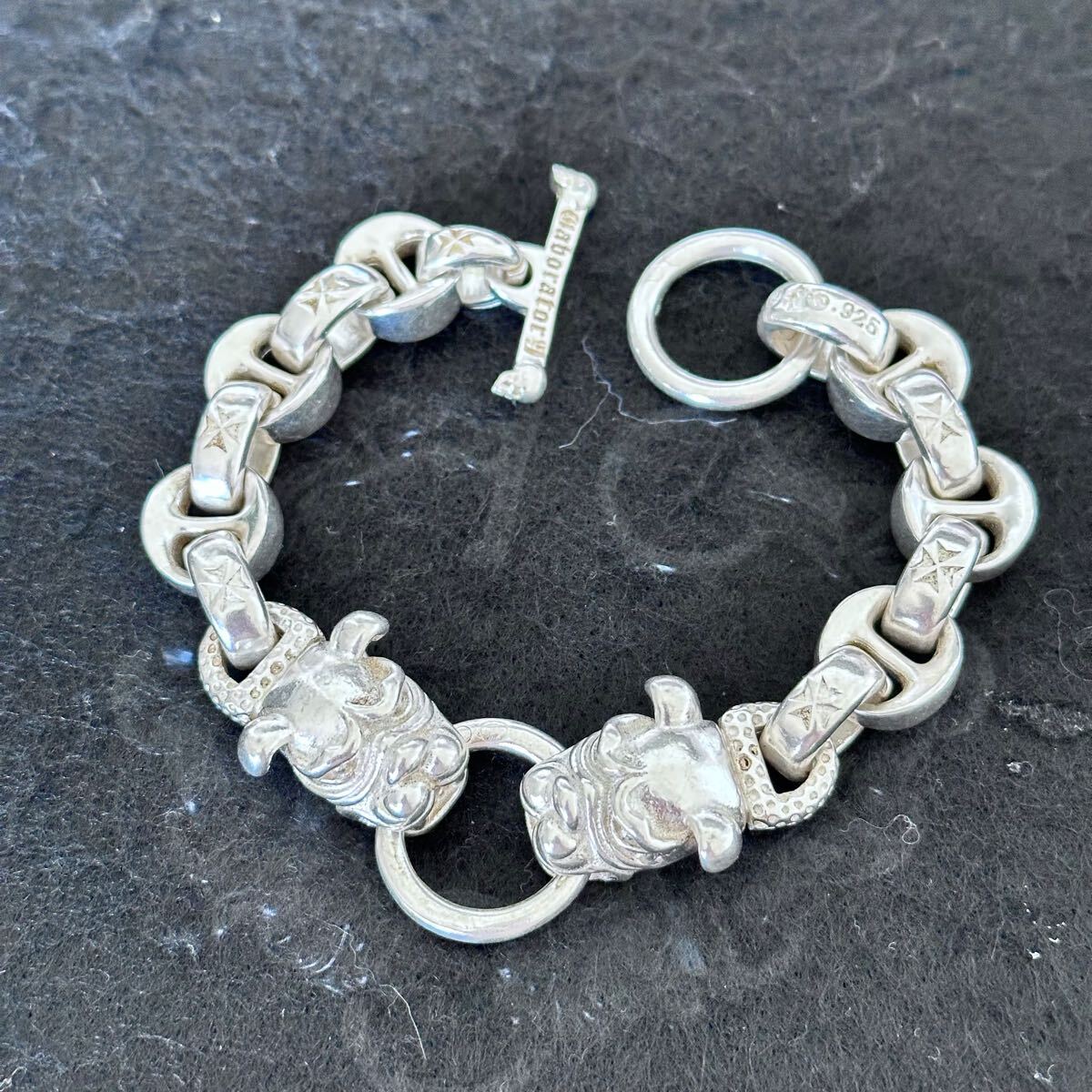 ヴィンテージ メキシカンチェーン ドッグブレスレット シルバー925拍卖