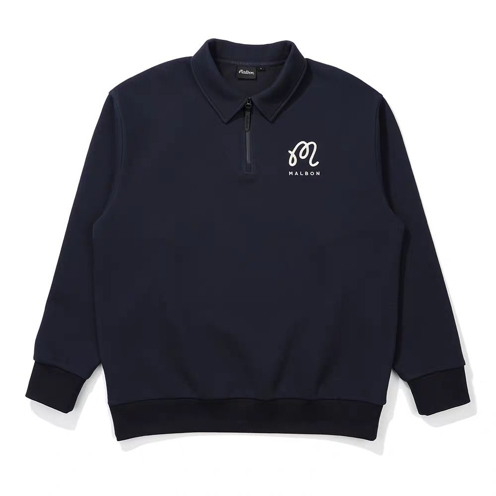 新登場! マルボンゴルフ malbon ゴルフ ポロシャツ メンズ 長袖 AW スポーツ M-2XL サイズ選択可能 ブラック 9ss0374拍卖