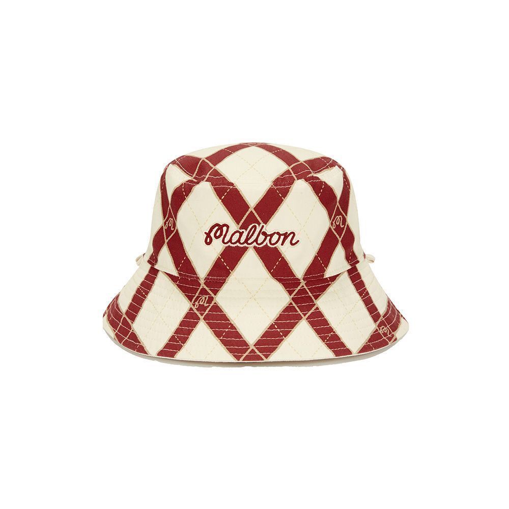 マルボンゴルフ malbon golf ゴルフ帽 バケットハット 二通りの着け方 レッド sk0250-5拍卖
