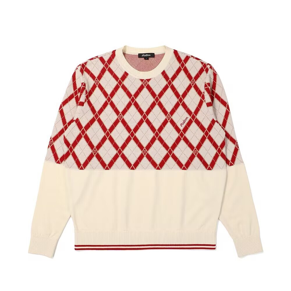 マルボンゴルフ malbon ゴルフ  ニット セーター チェック柄 メンズ スポーツ m~2xl サイズ選択可能  10ss0386拍卖