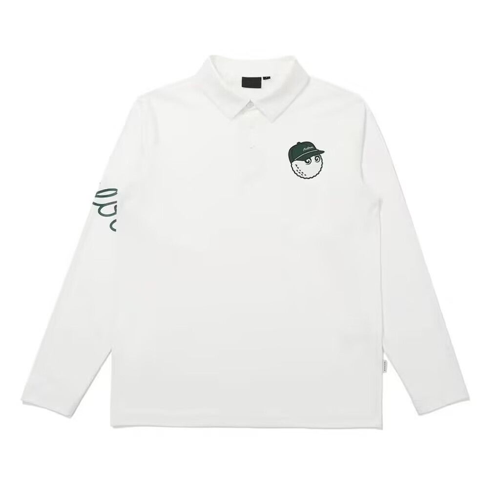 ゴルフ ポロシャツ マルボンゴルフ malbon 長袖シャツ  メンズ スポーツ M~2xl サイズ選択可能  ホワイト 9ss0363拍卖