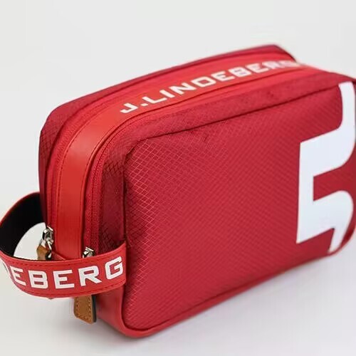 J.LINDEBERG Jリンドバーグ golf ポーチ ハンドバッグ メンズ カジュアル レッド 送料無料 7SS0296拍卖
