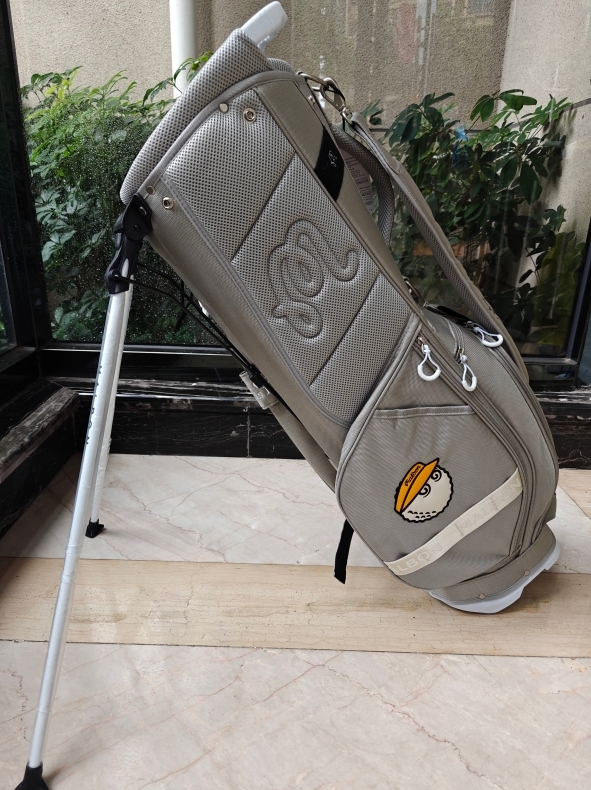 マルボンゴルフ malbon golf キャディバッグ フード2種類付き スタンド型 9インチ グレー ss0215拍卖