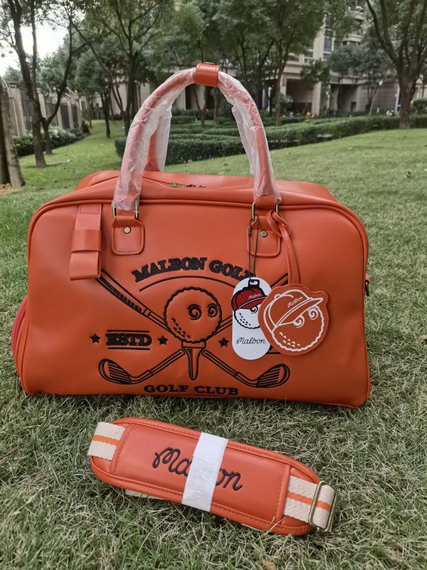 マルボンゴルフ malbon golf ボストンバッグ ゴルフ ショルダーバッグ 新品未使用 オレンジ sk0351-6拍卖