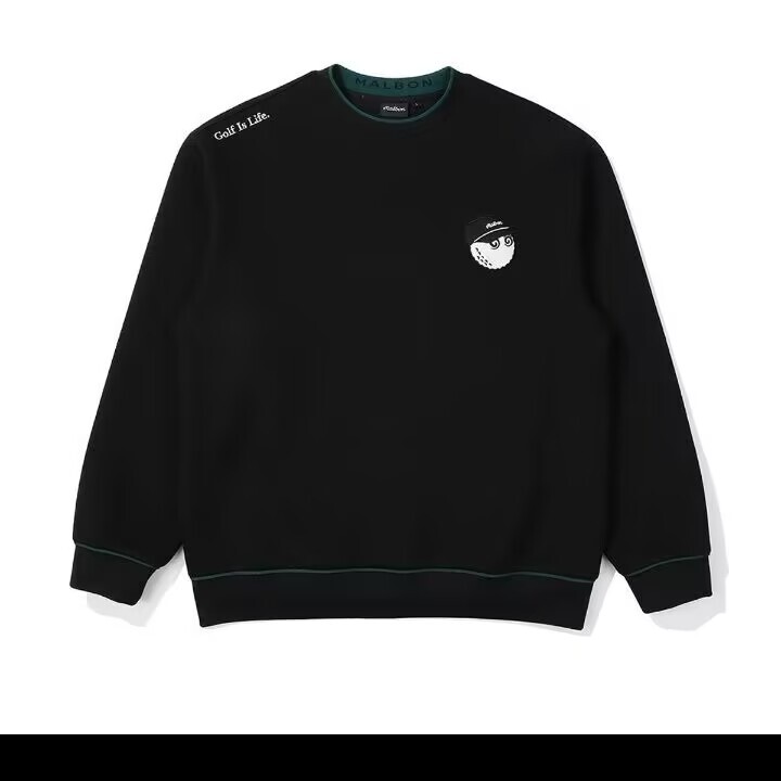マルボンゴルフ malbon ゴルフ  ニット セーター 丸首  メンズ スポーツ  ブラック S~3xl サイズ選択可能  10ss0394拍卖