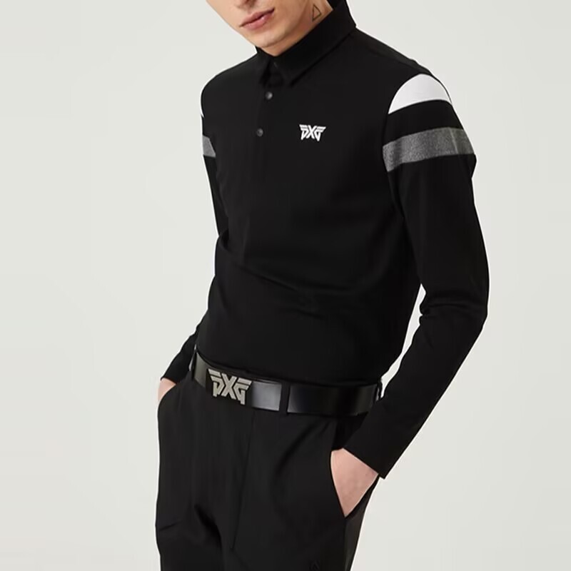 ピーエックスジー PXG ゴルフ ポロシャツ トレーナー tシャツ 長袖 カジュアル ブラック s-3xl サイズ選択可能  10ss0392拍卖