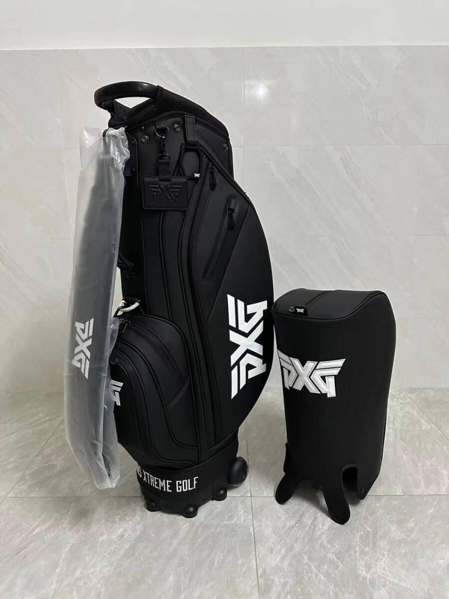 ピーエックスジー PXG ゴルフ キャディバッグ キャスター付き キャリーバッグ 収納バッグ ブラック sk0436-7拍卖