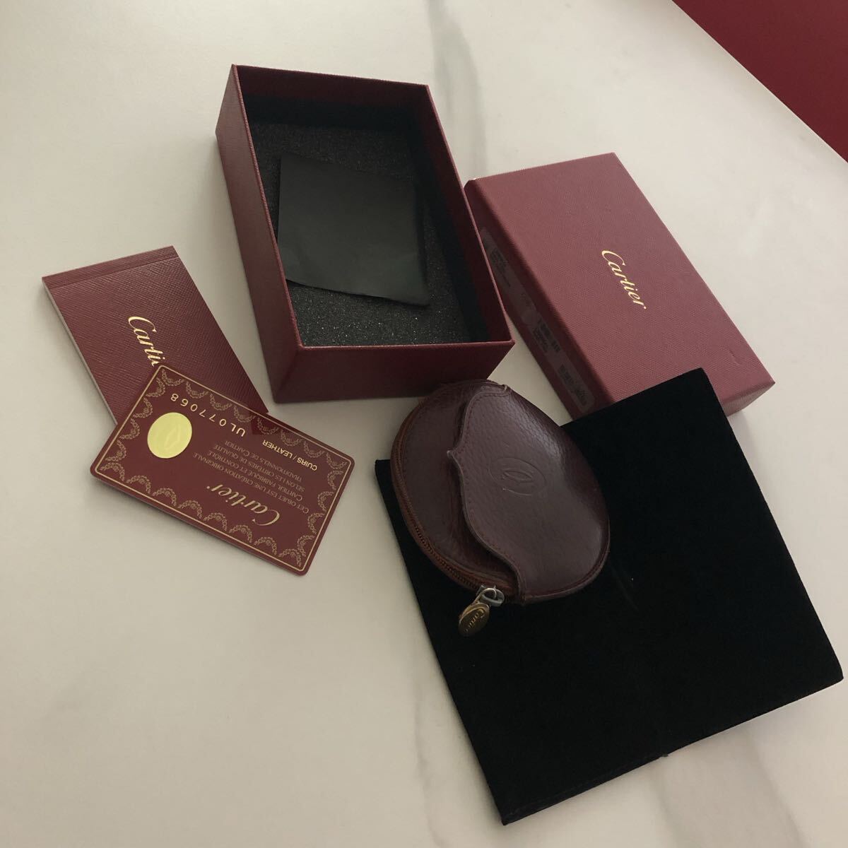 ◆◆◆カルティエ Cartier コインケース BOX 正規品 難あり レザー 付属品一式新品拍卖