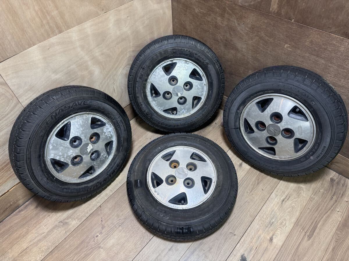 【希少】ダイハツ 純正 アルミホイール PCD110 タイヤ 12インチ L200V L500V ミラウォークスルー バン アヴァンツァード XX拍卖