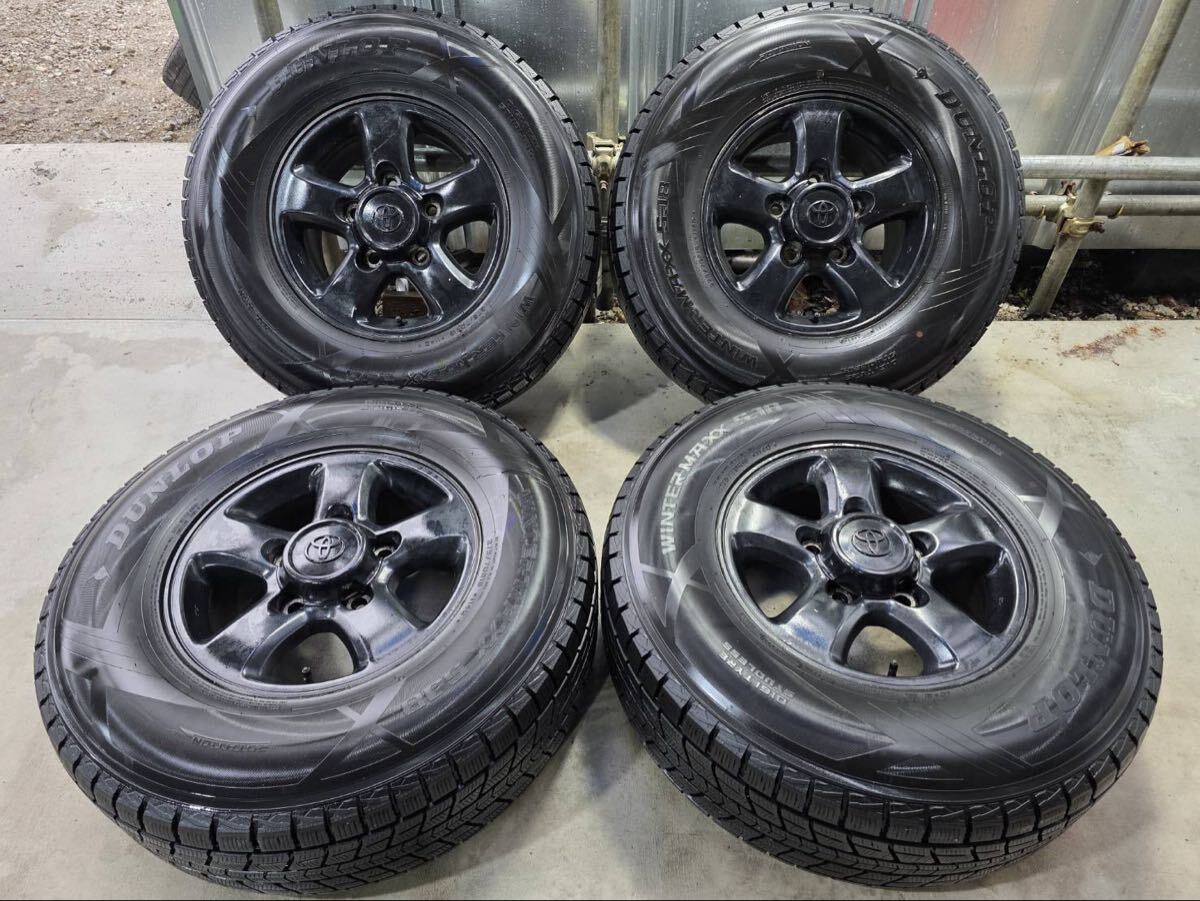 ♯120 ランクル100 純正16インチ 275/70R16 バリ山 スタッドレスタイヤ DUNLOP SJ8 PCD150 5H ランドクルーザー 拍卖