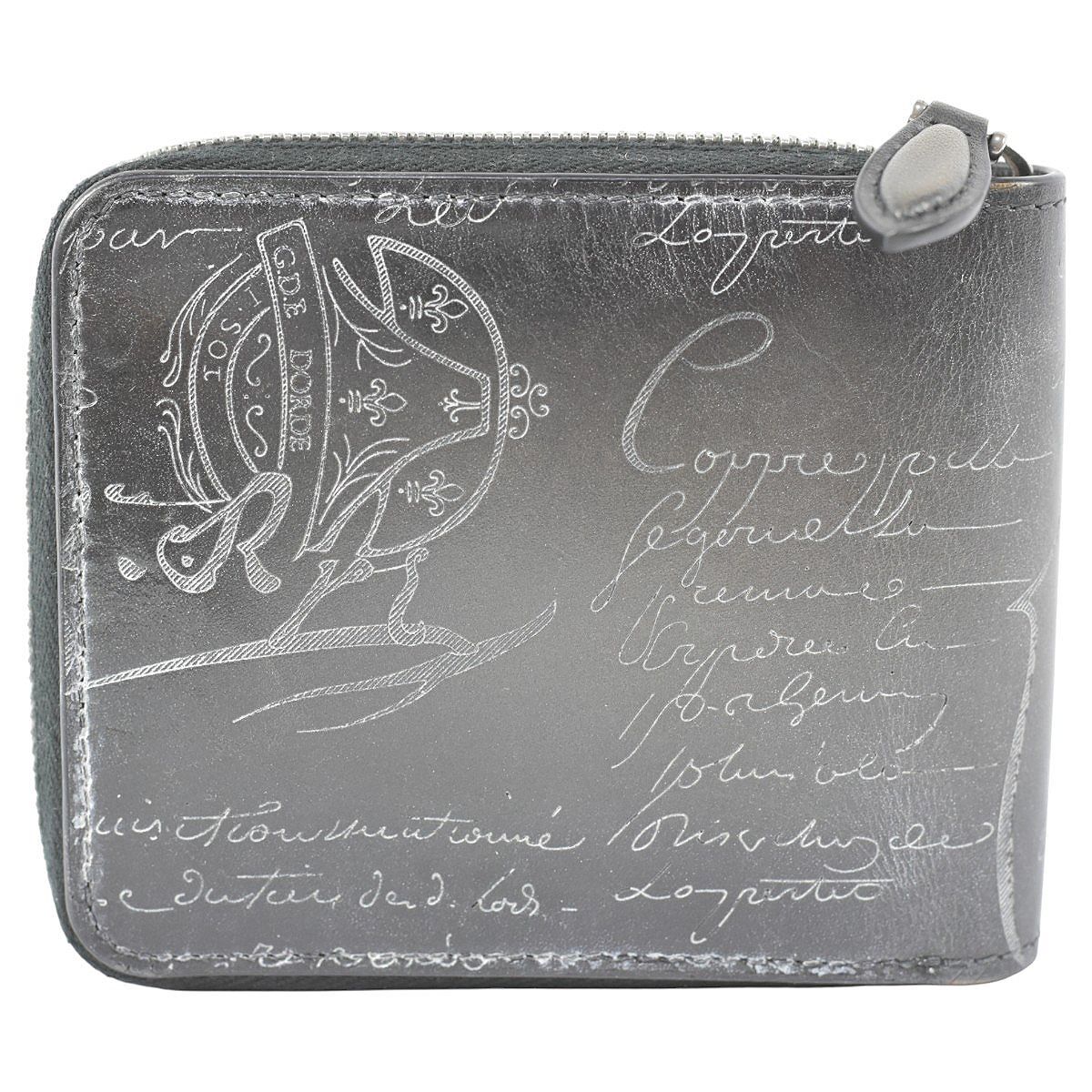 ベルルッティ 美しいパティーヌ 美しいシルバーパティーヌ イタウバ スクエア スクリット メンズ コンパクト財布 BERLUTI拍卖