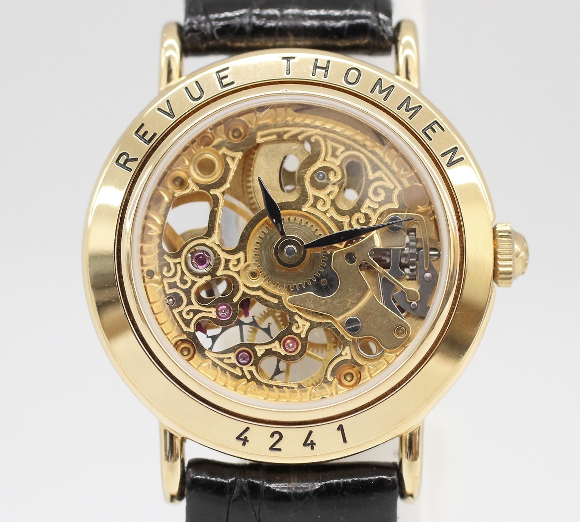 REVUE THOMMEN(レビュートーメン) レディース フルスケルトン 手巻きウォッチ 腕時計 4241拍卖