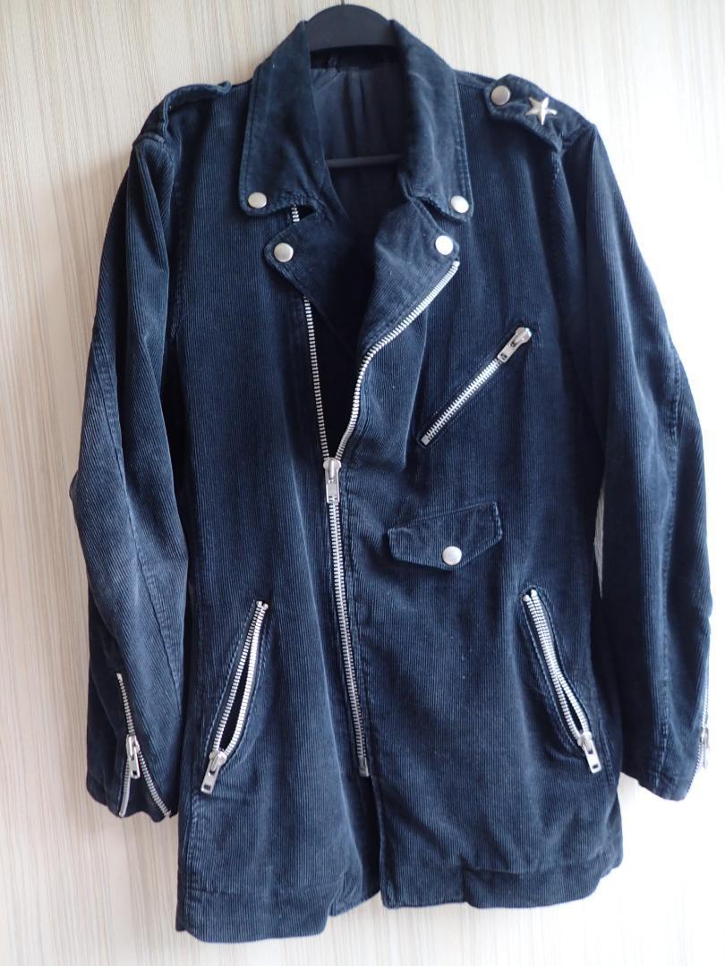 ◆コーデュロイ ワンスター ダブルライダーズ ロングジャケット ゴシック パンク ポストパンク グラムロック◆拍卖