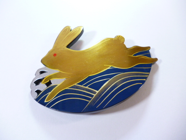 Ж 流水兎 帯留め帯飾り Ж 帯留め 帯飾り うさぎ拍卖