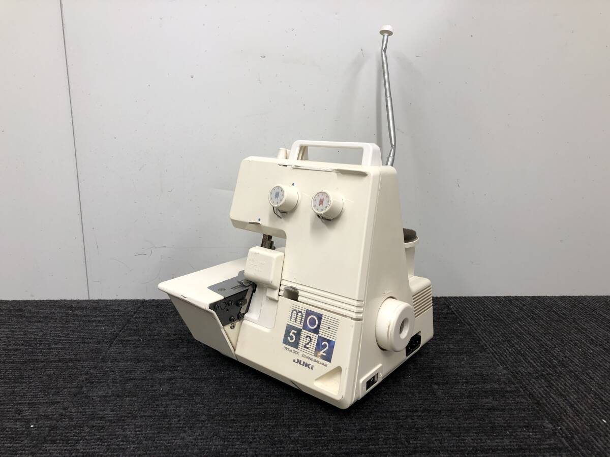 (2) JUKI MO-522 ジューキ オーバースイング ロックミシン 本体のみ 通電針の上下確認済み 電源コード欠品拍卖