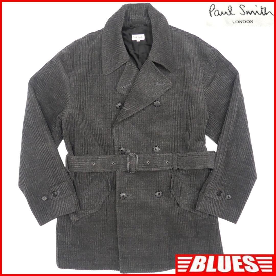 即決★Paul Smith★メンズL トレンチコート ポールスミス グレー ウール ジャケット拍卖