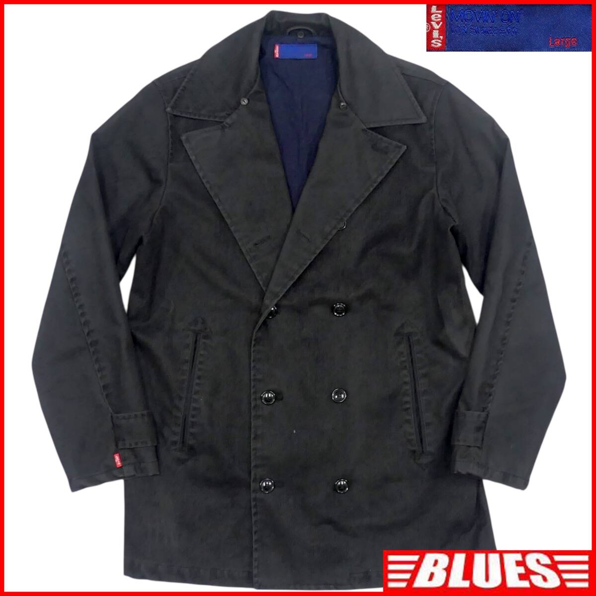 即決★Levi’s★メンズ L コーデュロイジャケット ピーコート リーバイス 黒 ブラック ブルゾン 長袖 ジャンパー 上着 アウター拍卖