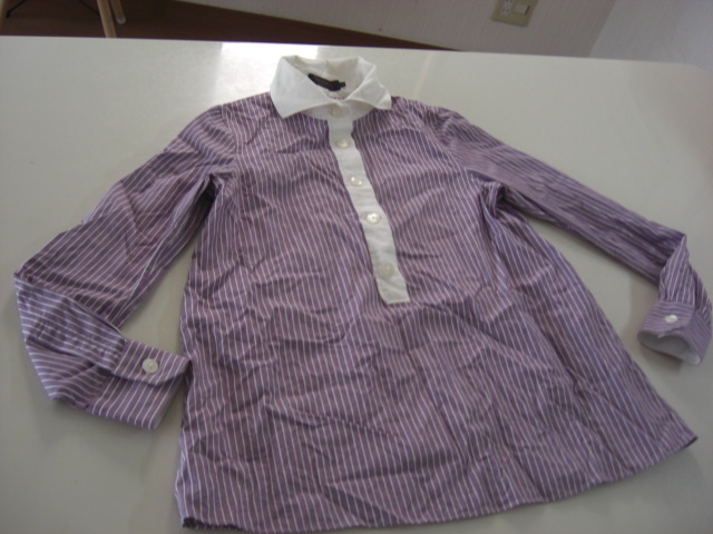 美品トゥモローランド ストライプブラウス 38拍卖