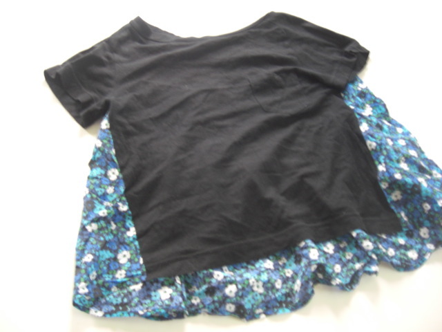 美品サカイラック 切り返しカットソー紺2拍卖