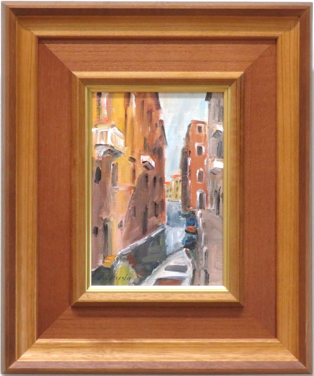 ◇真作◇ 奥田省一 『ベニス』 油彩画 師:西山真一 第一美術会会員 日本美術家連盟会員拍卖