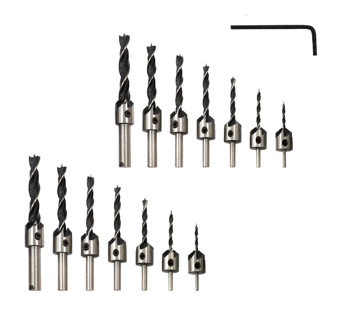 【新品即納】14本 セット 皿取錐 座ぐり ドリル ビットドリル刃 面取り カッター 皿錐 バリ取り 鉄工 刃径 3mm-10mm ホールソー 電動 キリ拍卖
