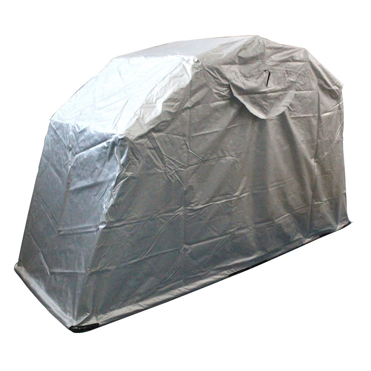 【新品即納】バイクガレージ テント アルミフレーム サイクルガレージ シルバー 銀 Sサイズ 265cmx105cmx155cm 車庫 バイクシェルター拍卖