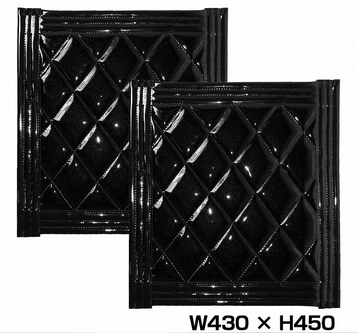 【新品即納】『2枚セット』 トラック 泥除け マット マッドフラップ 430mm×450mm 43cm×45cm ブラック×ブラック拍卖