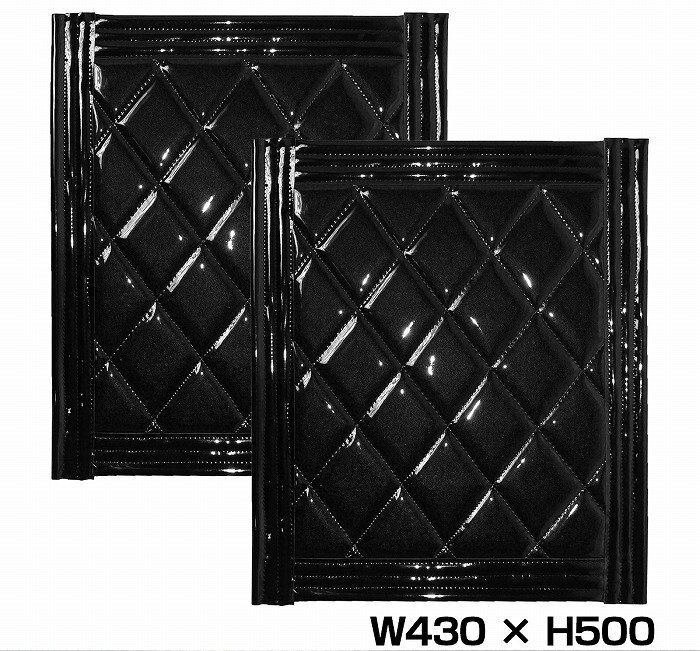 【新品即納】『2枚セット』 トラック 泥除け マット マッドフラップ 430mm×500mm 43cm×50cm ブラック×ブラック拍卖