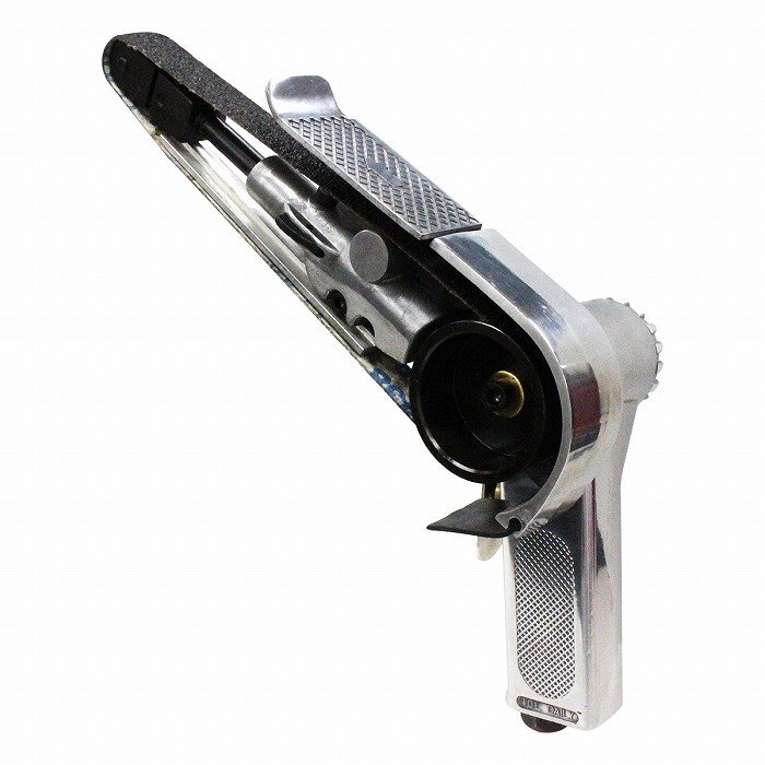 【新品即納】エアーベルトサンダー 角度調整 20mm 紙やすり 替えベルト付き 研磨 仕上げ 塗装 剥がし サビ バリ 削り 取り エア 工具拍卖