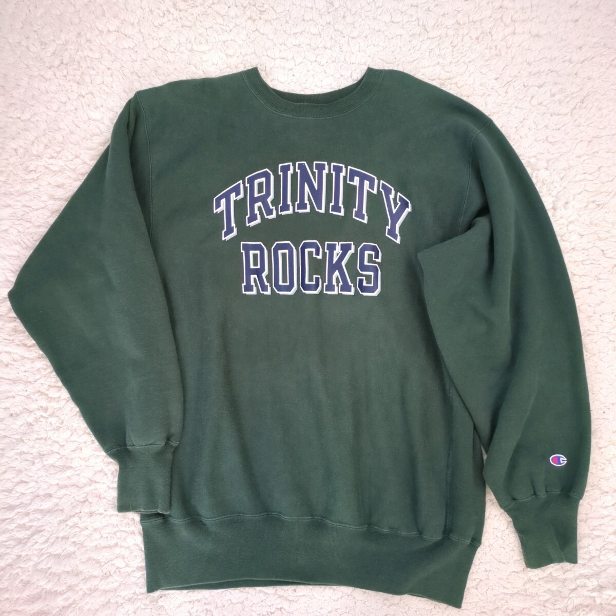 美品 90年代 チャンピオン Champion REVERSE WEAVE リバースウィーブ TRINITY ROCKS グリーン XXL スウェット トレーナー拍卖