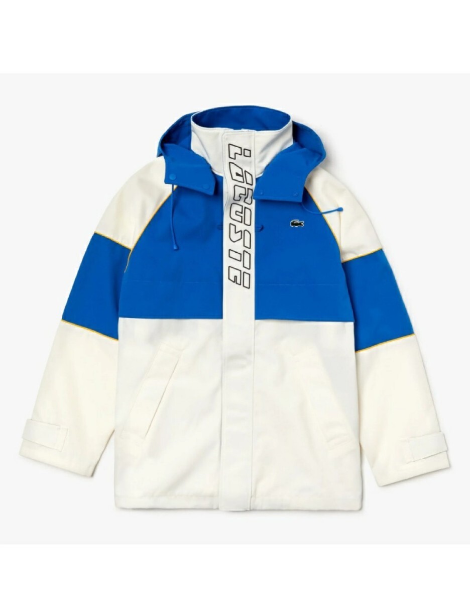 美品 ラコステ ライブ LACOSTE LIVEキャンバスマリンジャケット BH3272 チェッカー柄 マウンテンパーカー ブルゾン ナイロンジャケット拍卖