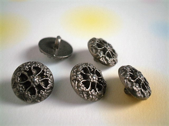 eb*10個*12mm*チベタンSILVERデコレーションボタン拍卖