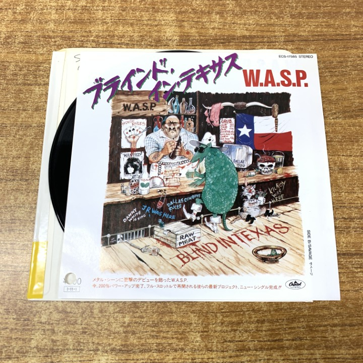 ●01)【1点限り!】【見本盤】ワスプ/W.A.S.P./Blind In Texas/Savage/ECS-17585/EPレコード/7インチ/国内盤/HR/A拍卖