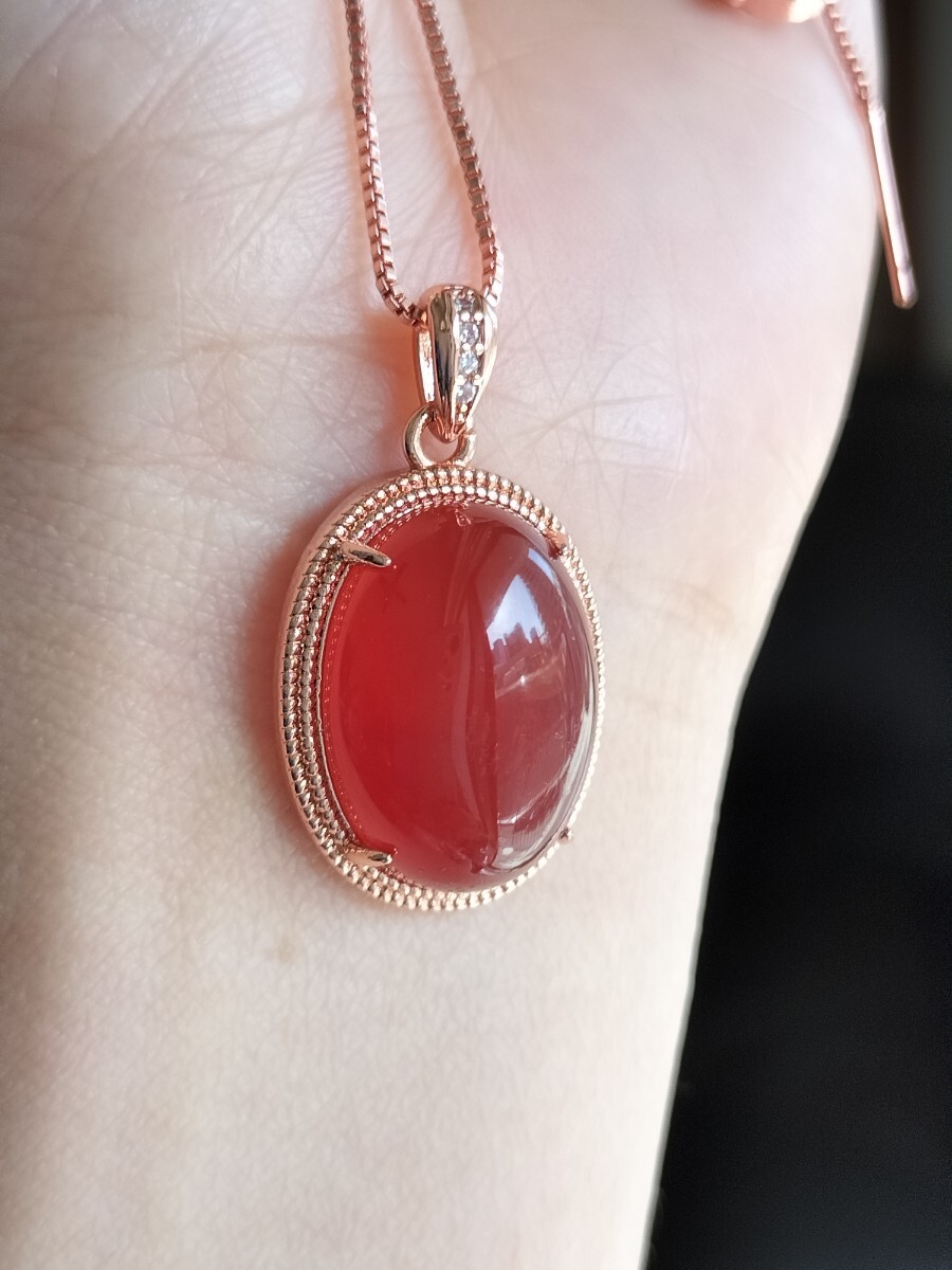 カーネリアン 瑪瑙 赤玉瑪瑙 メノー 天然石 ネックレス拍卖