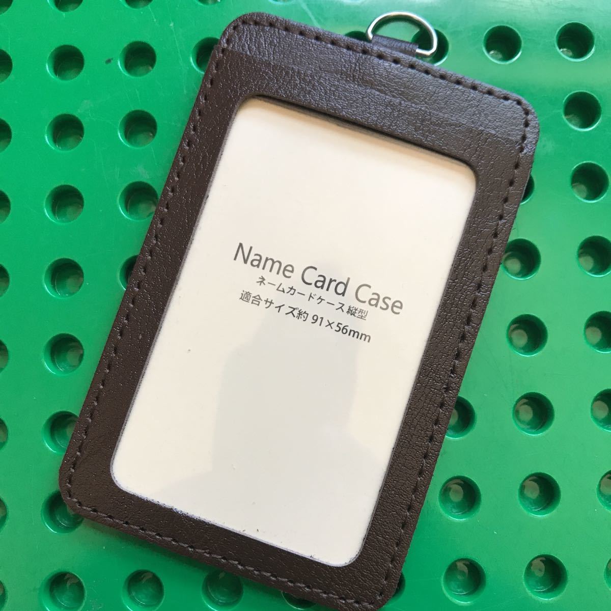 茶 ブラウン 定期入れ パスケース 社員証入れ カードホルダー Suica PASMO拍卖