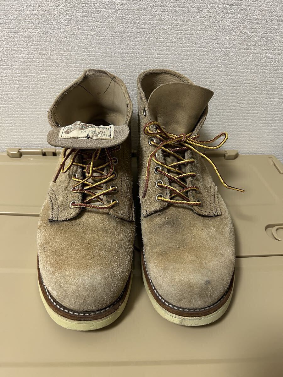 四角犬タグ 90s REDWING 6inch Classic Roundtoe Boot 8167 レッドウイング アイリッシュセッターブーツ ラフアウト USA Vintageビンテージ拍卖