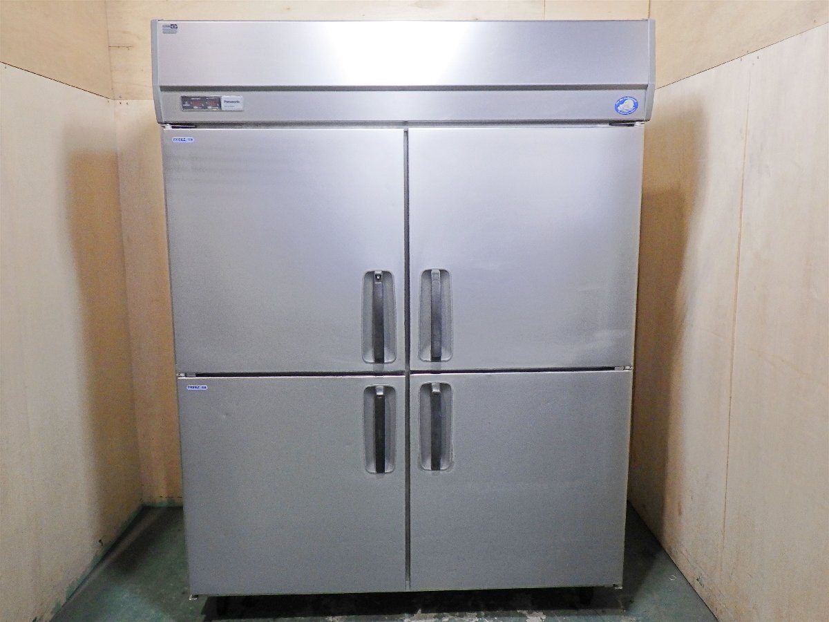2019年製◆パナソニック◆業務用冷凍冷蔵庫 縦型/冷凍2室 冷蔵2室◆SRR-K1583C2◆三相200V◆W1500*D800*H1950◆業務用 島根拍卖