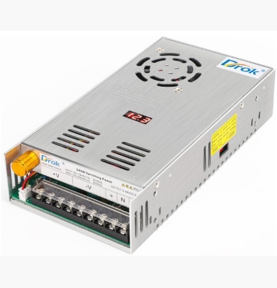DROK スイッチング電源 AC 110/220V→DC 0-48V 5A 240W 電圧調整可能 安定化電源 直流電源変換器 放熱ファン付き コンバーター拍卖