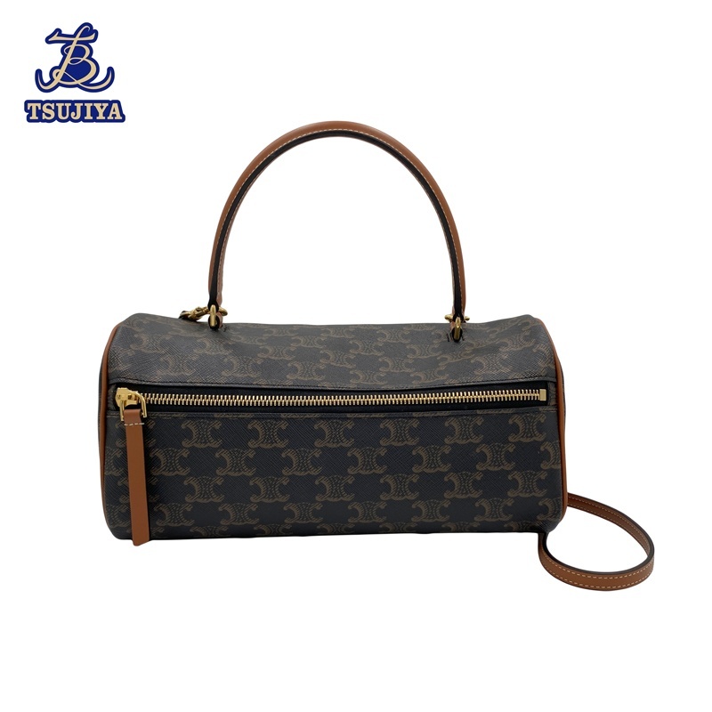 展示品 新品同様 CELINE セリーヌ シリンダーバッグ 123882GQC.04LU TAN 辻屋質店B3414拍卖