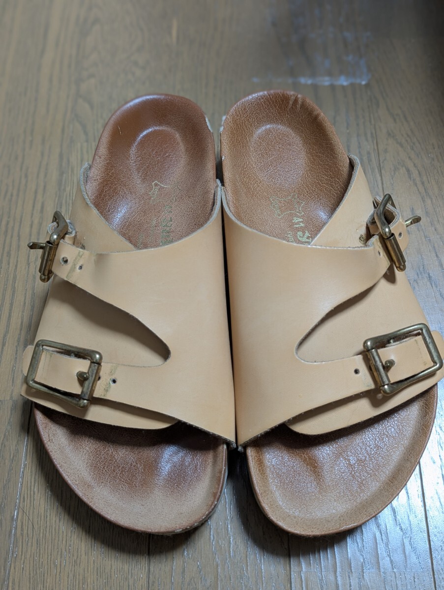 yuketen ユケテン レザーサンダル サイズ41 BIRKENSTOCK ビルケンシュトック ナチュラルカラー拍卖