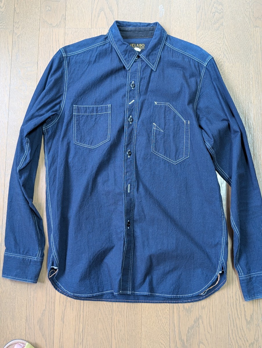 jelado ジェラード デニムワークシャツ インディゴ levis lee warehouse denime resolute fullcount sugarcane realmaccoys TCB拍卖