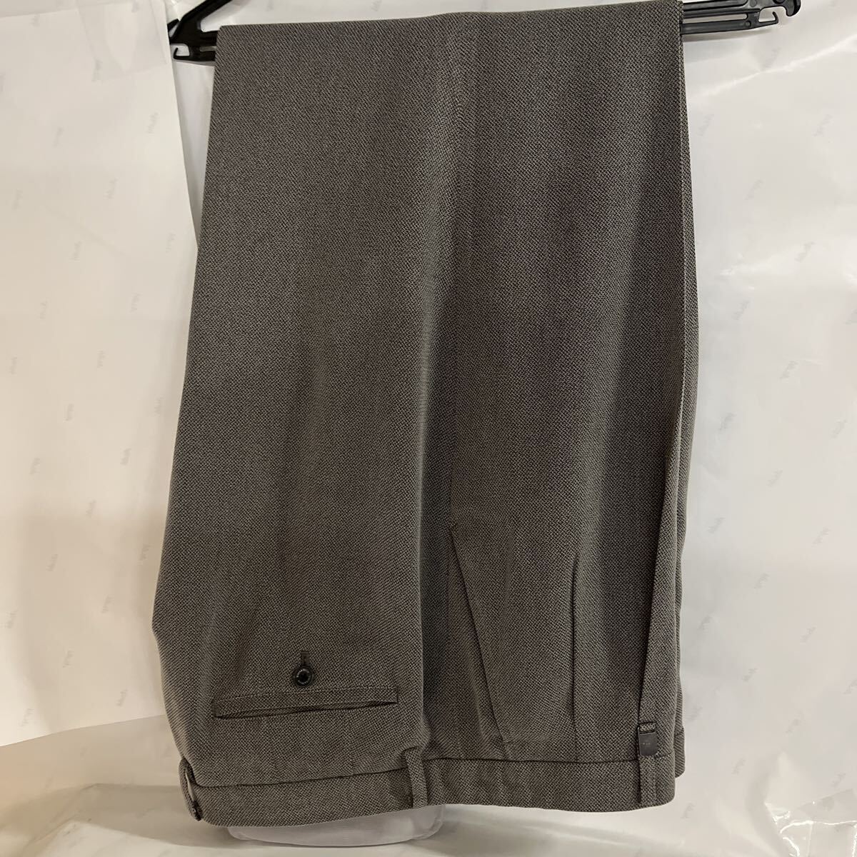 B lack&White96サイズ スラックスグレー格子柄 スラックス拍卖