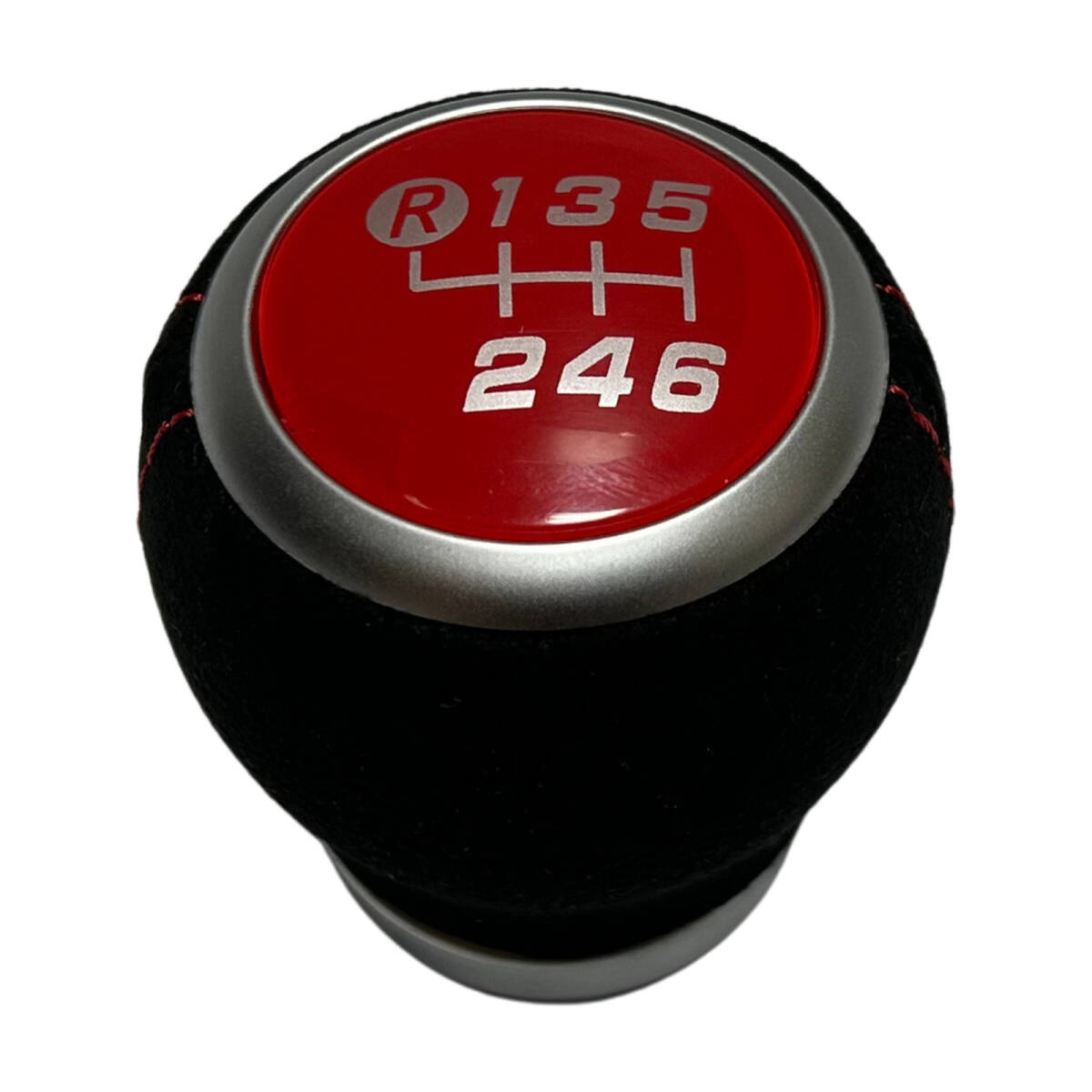 86 BRZ ZN6 ZC6 トヨタ シフトノブ MT 6速 スバル 内装パーツ レッド×ブラックスウェード 汎用拍卖